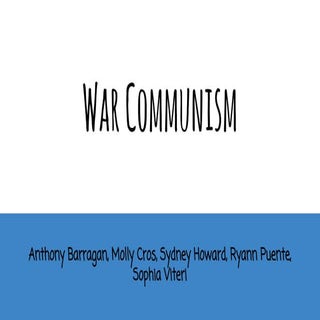 LENIN PART 2: War Communism 