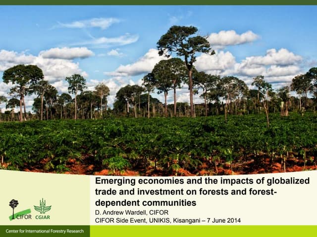 Emerging economies and the impacts of globalized trade and investment on forests and forest-dependent communities