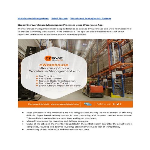 Warehouse management