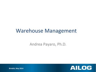 Warehouse management and operations. How to increase eirther the performances...