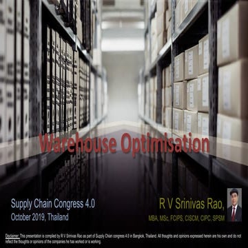 Warehouse Optimisation