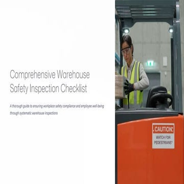 Warehouse Safety Inspection with eAuditor Audits & Inspections