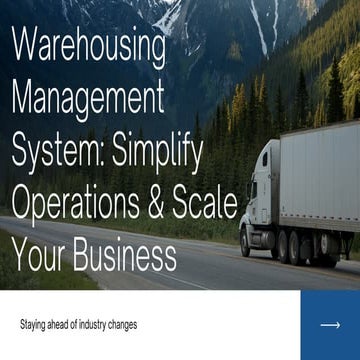 Warehousing management system Simplify operations & scale your business