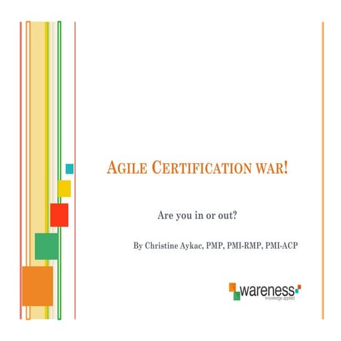 Wareness Training - Available Agile Certfications