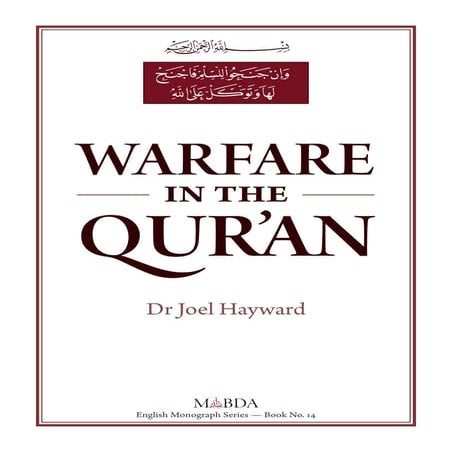 Warfare in the Qur'an, by Professor Joel Hayward