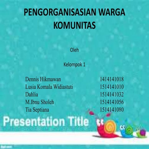 Forum Diskusi Audit Sosial Komunitas Warga
