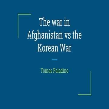 War in Afghanistan vs Korean War