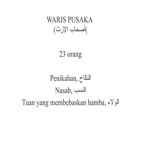 Waris KULIAH 2 | PPT