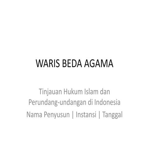 Waris_Beda_Agama_PPT_FINAL.ppt JDWWBDWIx | PPTX