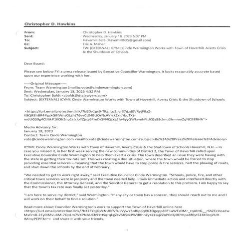 Hawkins Demand Letter From Woodsville to Haverhill Page 2 | PDF