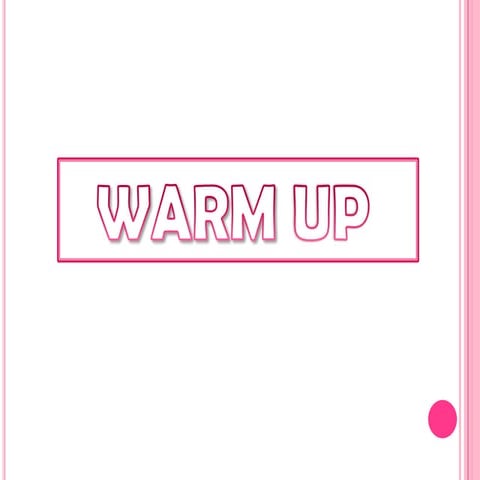Warm up 3ºA
