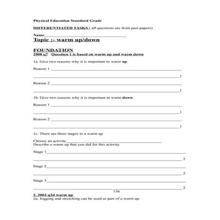 Warm up and warm down22