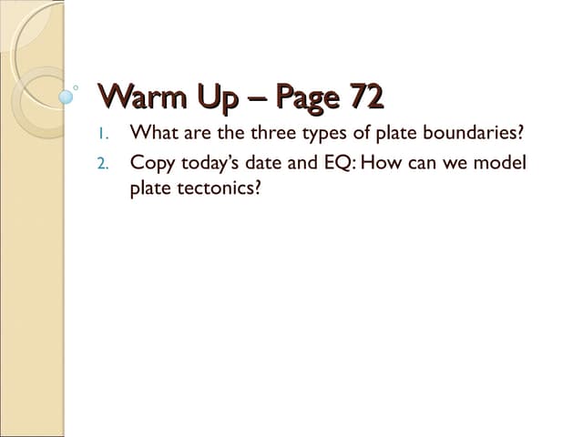 Warm up – page 72 11-08 | PPT