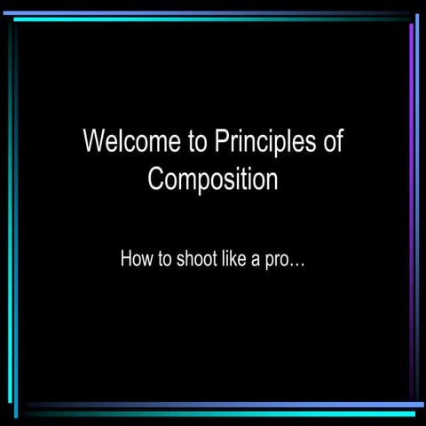 Warm ups Digital Photography Techniques