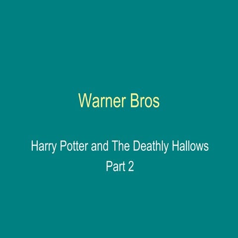 Warner bros and hp presentation