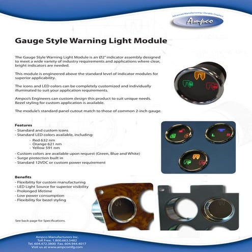 Ampco LED Gauge ID Light System