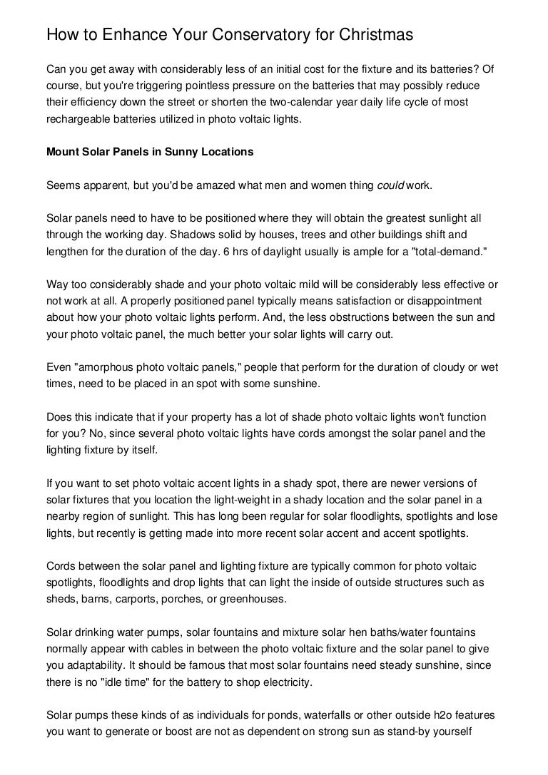 solar lights for conservatory