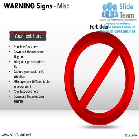 Warning sign misc powerpoint presentation slides ppt templates | PDF
