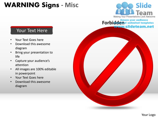 Warning sign misc powerpoint presentation slides ppt templates