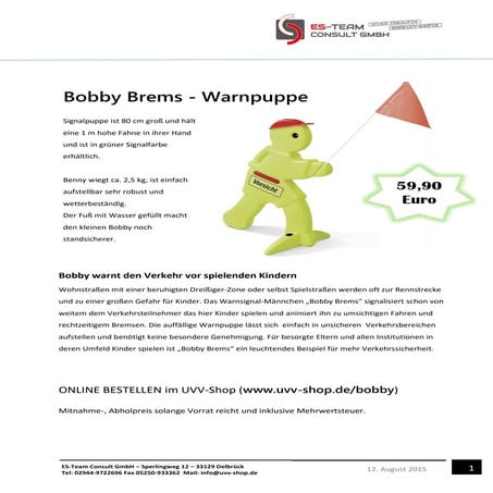 Warnschild Vorsicht spielende Kinder Hinweispuppe