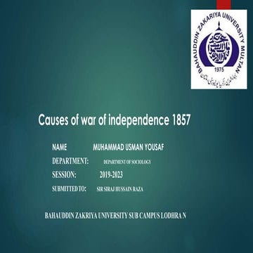 causes War of independence 1857