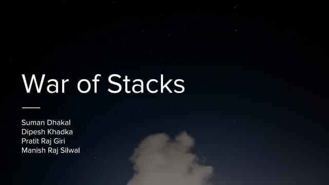 Cloud Computing - War of Stacks