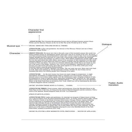 War of the worlds script | DOCX