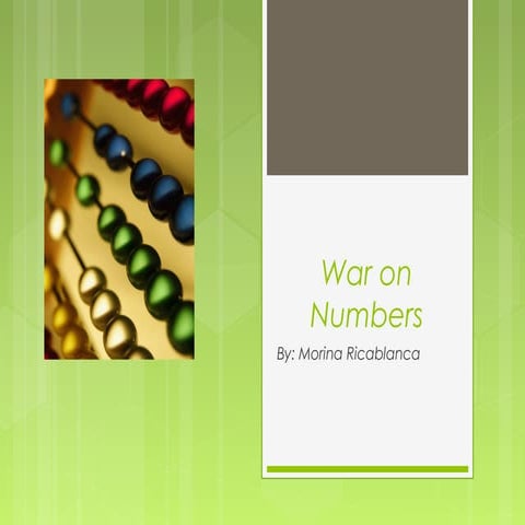 War on numbers