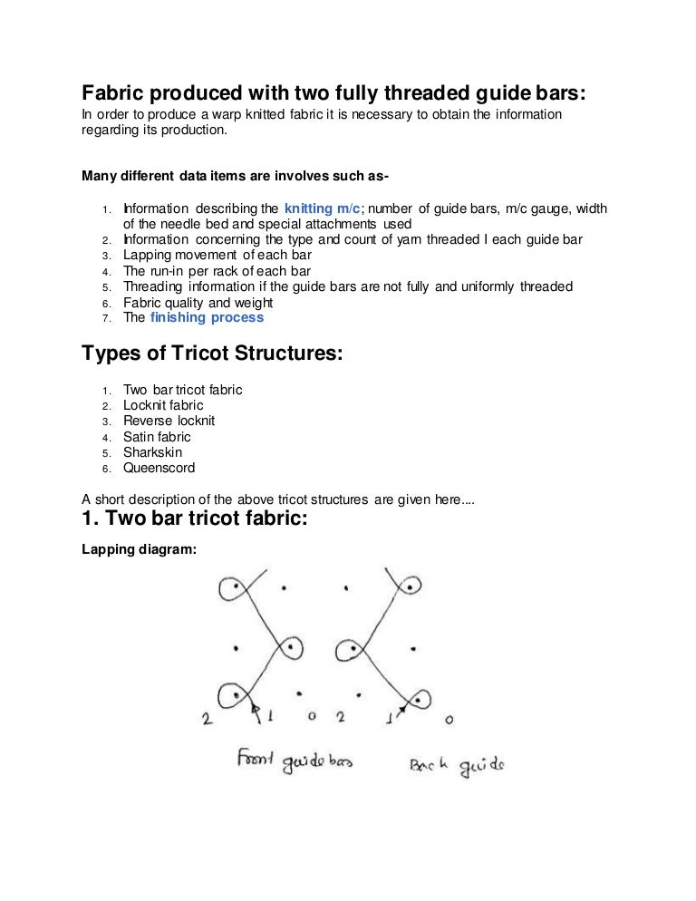 Warp knitted structures
