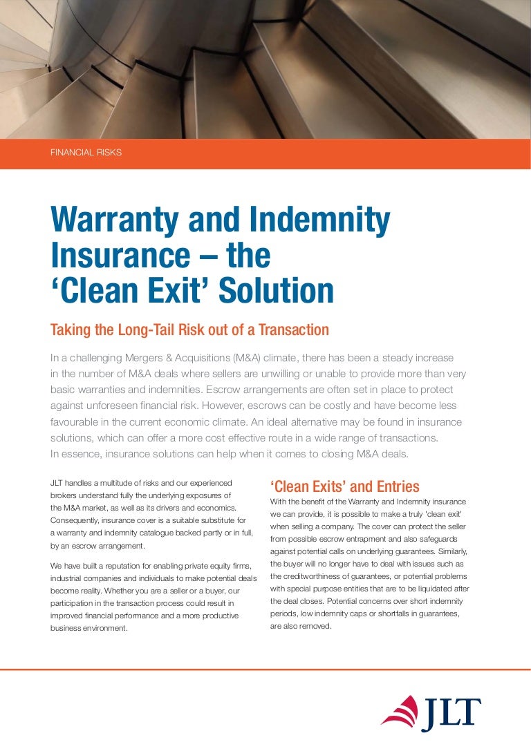 Warranty Indemnity Jlt Capabilities