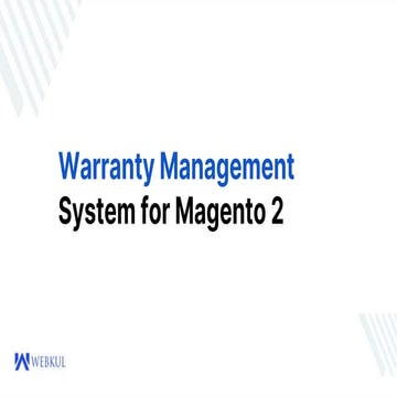 Warranty Management System for Magento 2