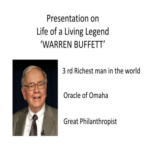 Warren buffet presentation | PPTX
