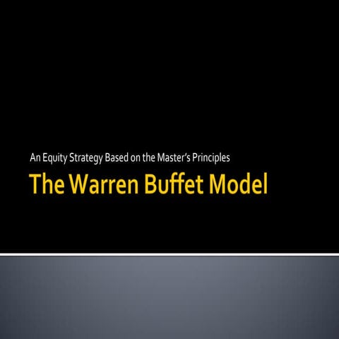 Warren Buffet Model | PDF