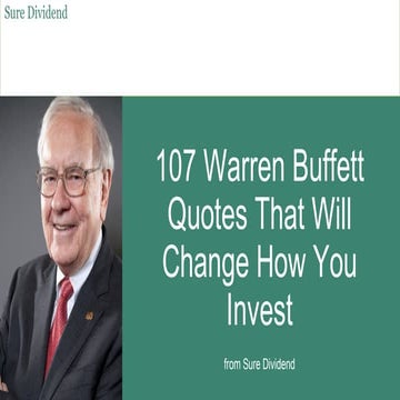 Warren Buffett Quotes That Will Change How You Invest