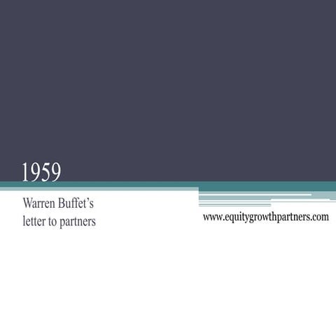 Warren buffett's letters to partners (1959 1969)