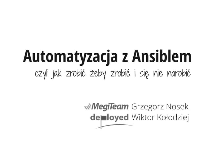 Warsztaty ansible