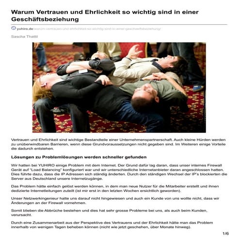 Warum Vertrauen und Ehrlichkeit so wichtig sind in einer Geschäftsbeziehung