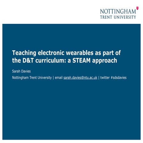 Warwick conference teaching electronic wearables