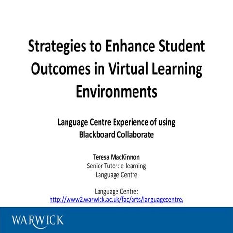 Warwick University Language Centre Talking Mahoodle