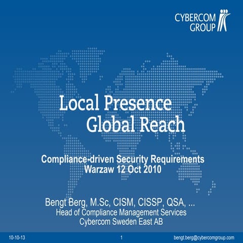 Bengt Berg, Cybercom Security, Polen