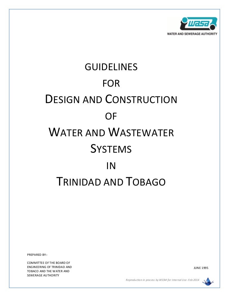 Wasa Guidelines For Design Of Water And Wastewater Systems