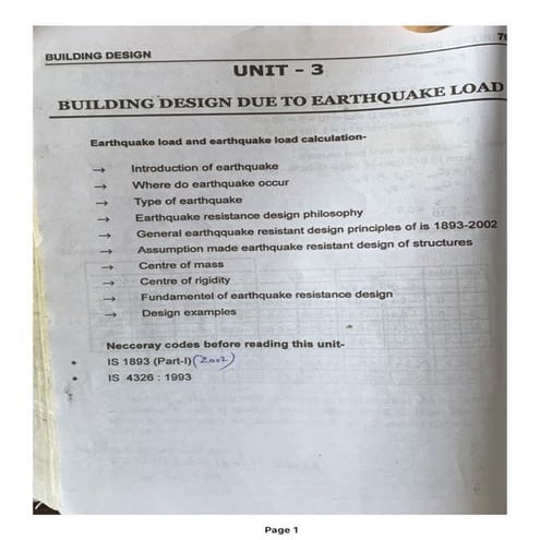 WASA WIND AND SEISMIC ANALYSIS building design notes unit 3 with numerical practices.pdf
