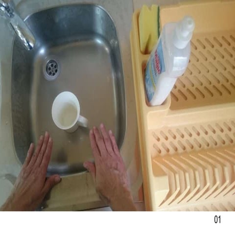 Washing a cup - work skill