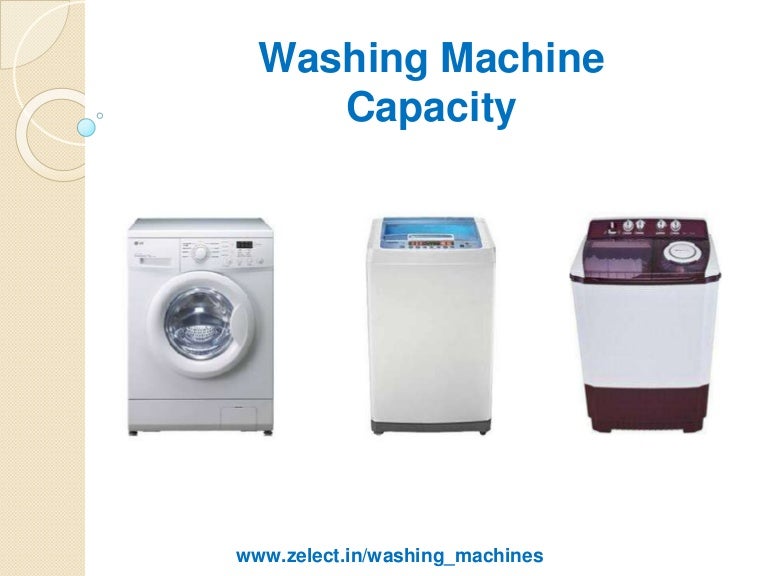 Washing machine capacity guide