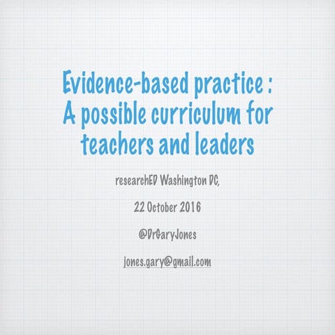 researchED Washington Presentation