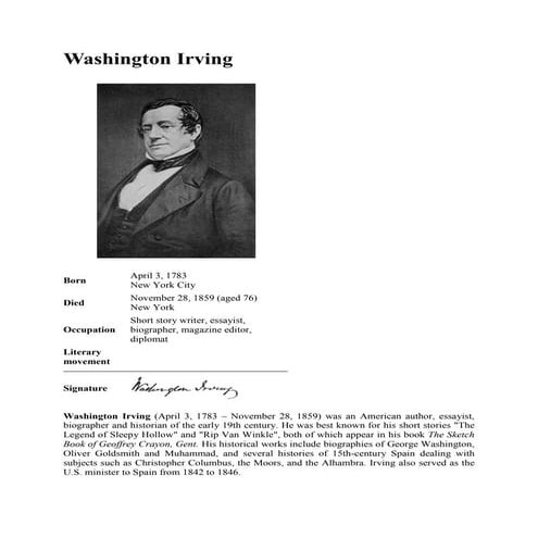 Washington irving