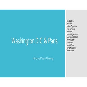 Washington & paris- history of town planning