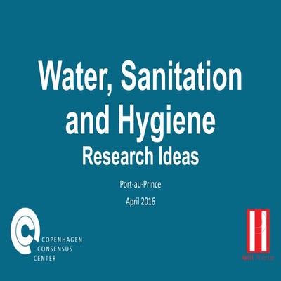 Top Ideas for Wash Sanitation and Hygiene