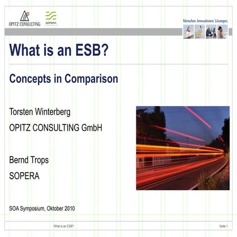 What is an ESB? OPITZ CONSULTING - Winterberg - Trops