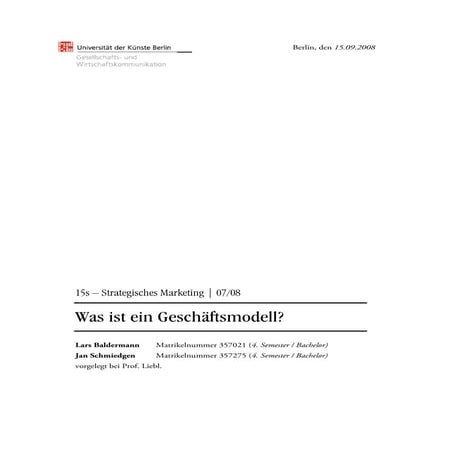 Was ist ein Geschäftsmodell